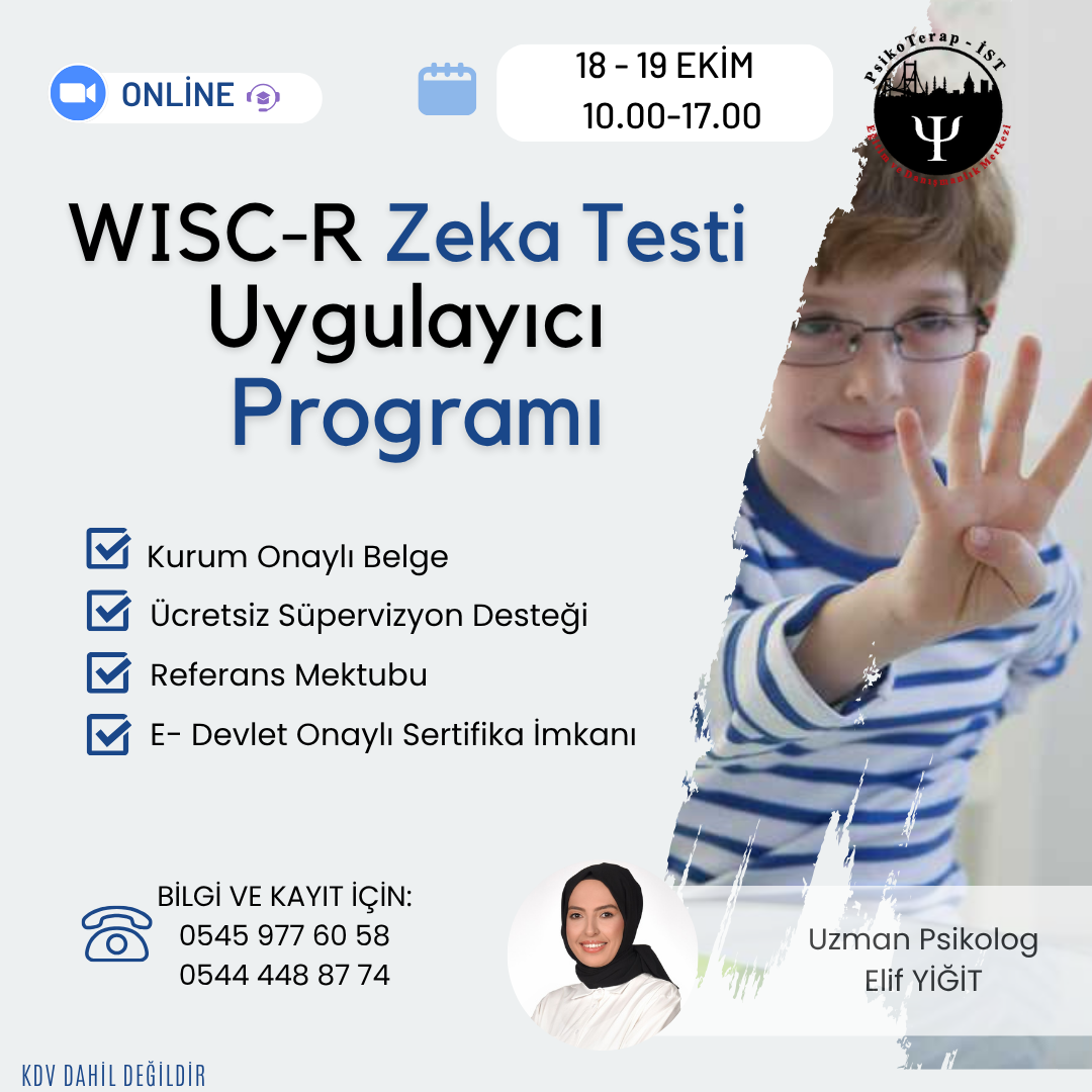 WISC-R ZEKA TESTİ UYGULAYICI PROGRAMI 
